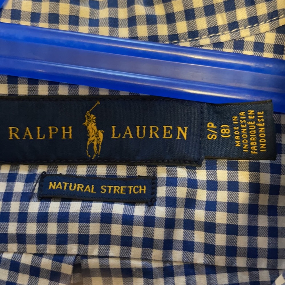 Ralph Lauren gingham poplin short sleeve shirt - Picture 5 of 5